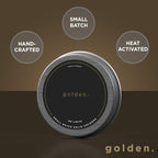 Golden Grooming Co. Solid Cologne - Travel-Sized Concentrated Balm - Solid Perfume with Subtler Scent and Long-Lasting Fragrance - For Men of Color - 1 oz Tin