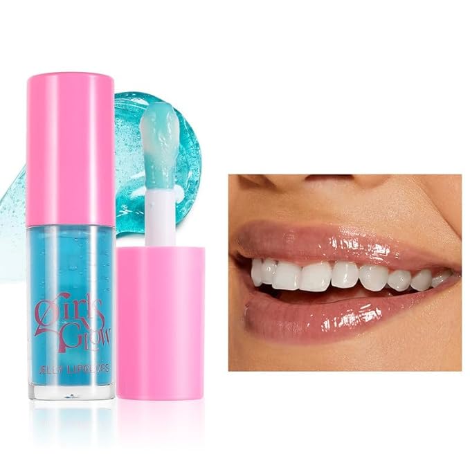 Jelly Cooling Hydrating Non-Sticky Lip Oil, Plumping Moisturizing Cooling