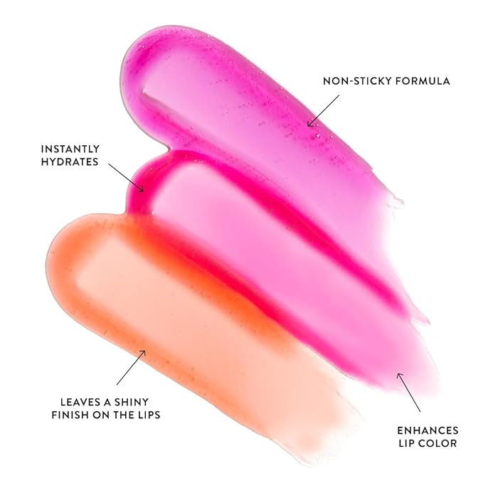 Dreamy Gleamy Tinted Lip Oil, Moisturizing, Shiny, Cruelty-Free, Vegan, Hydrating, Non-Sticky Tinted Lip Gloss, 5ml (Read My Mind)