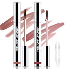2Pcs Peel Off Matte Liquid Lip Gloss Stain-Lip Liner with Tweezer, Peel Off Lip Stain, Long Lasting & Waterproof Lipstick Tattoo, Transfer-Proof Lip Gloss for All Skin Types (02#+03#, 2Pcs)
