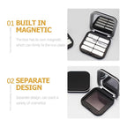 2pcs Empty Magnetic Eyeshadow Palette, Small Makeup Palette Lipstick Compact Containers Cosmetic Sample Storage Cases Magnetic Pallete for Makeup