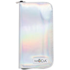 MODA Totally Electric Neon Full Face Makeup Brush Kit – 13pc Vibrant Brush Set for Face & Eyes with Zip Case (Neon Pink)