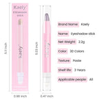 Kaely 2in1 Cream Eye Shadow Brightener Sticks for Eyes, Pencil Eyeshadow Applicator Stick Waterproof Pigmented, Eye Shadow Palette Highlighter Makeup, sombras para ojos, 24 Smoky Amethyst Shimmer