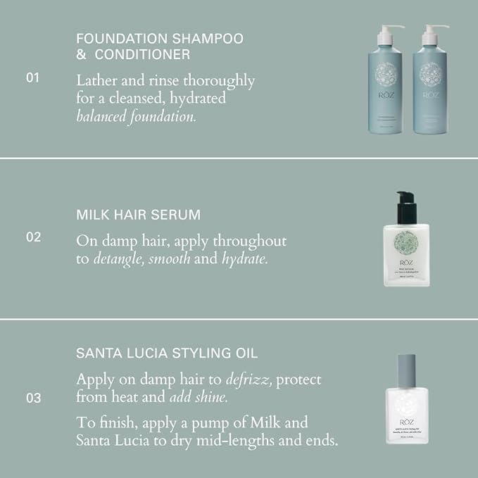 RŌZ Foundation Shampoo For All Hair Types & Textures | Hydrating, Balancing & Cleansing For Healthy Hair| Vegan, Color-Safe, Free of Silicone, Paraben, SLS | Strengthens & Nourishes 10.1 oz/300 mL