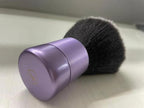 Luxurious and Large Ultra Soft Fluffy Powder Brush, Multipurpose Face, Body, Barber and Beauty Tool, with wooden base Soft Kabuki Brush by BevyGold (Violet)