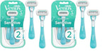 Gillette Venus Extra Smooth Sensitive Disposable Razors for Women with Sensitive Skin, 2 Count (Pack of 2)