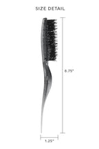 Cricket Amped Up Teasing Hair Brush - Adds Major Volume and Shine, Heat Resistant, Ideal for Slick Back, Updos, and Detangling All Hair Types, Ergonomic Handle and Sectioning Tip, Sparkle Black