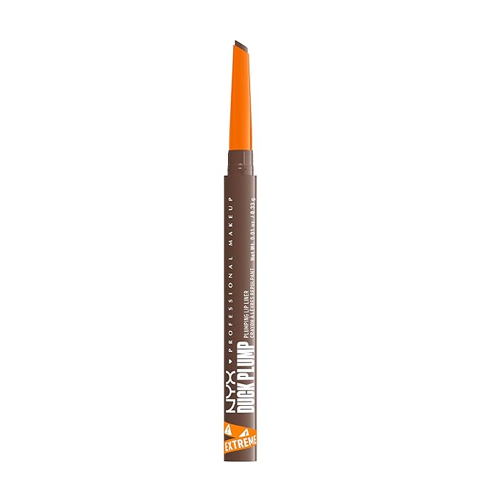NYX PROFESSIONAL MAKEUP Duck Plump Plumping Lip Liner, Matte Pencil With Up To 10HR Wear, Touch Up Taupe (Taupe Brown Lip Liner)
