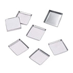 30 Pieces Empty Square Metal Tin Palette Pans