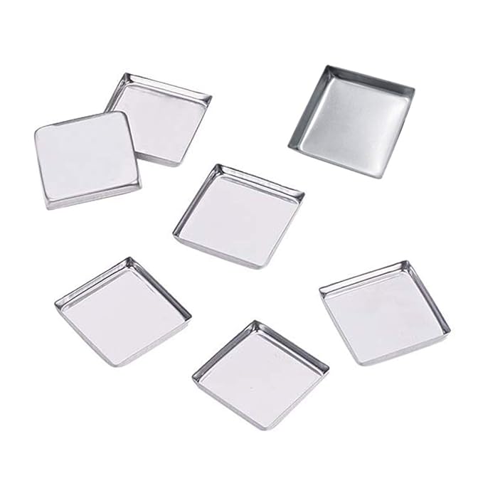 30 Pieces Empty Square Metal Tin Palette Pans