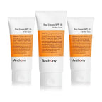Anthony Day Cream SPF 30, 3 Fl Oz, Contains Squalane, Glycerin, Soy and Vitamin E, Hydrates, Nourishes, and Sunscreen Provides Broad Spectrum Protection To Skin (Pack Of 3)
