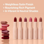 wet n wild Mega Last Rich Satin Lip Color, Rich Creamy Color with Satin Finish, Infused with Vitamin E & Moisturizing Argan Oil, Lightweight, Silky-Smooth, Vegan & Cruelty-Free - Brandy Kiss