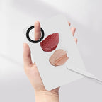 Honbay 1PCS Stainless Steel Makeup Spatula and 1PCS Makeup Mixing Palette with PU Leather Cover for Cosmetic Foundation Pigment Blending