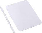 Mixing Palette Small Stainless Steel Makeup Palette Rec Shape Mixing Plate Tools with Spatula Nail Art Palette for Blending Cosmetic Shades