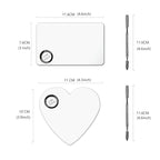 Upgrade Mixing Makeup Palette, Heart Stainless Steel Cosmetic