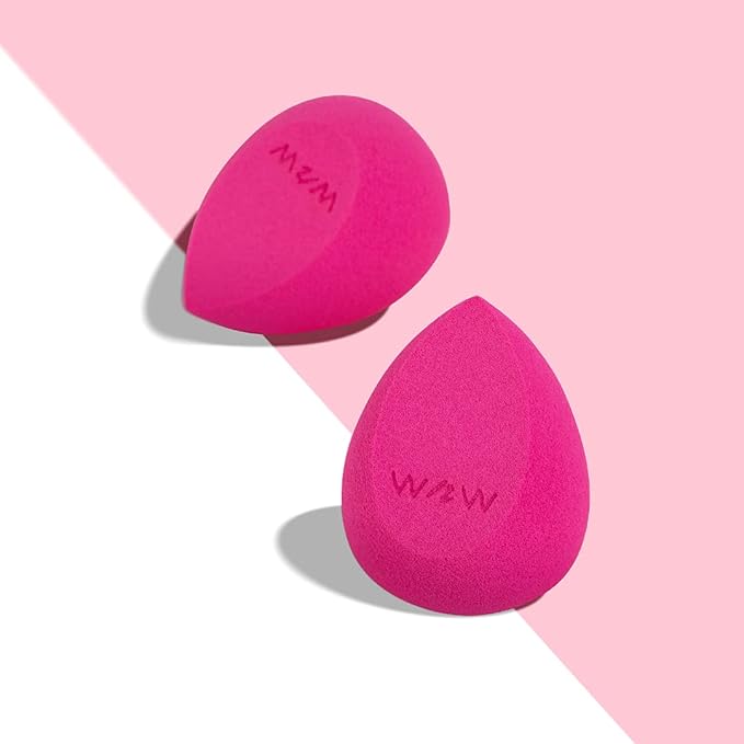 wet n wild Makeup Sponge - Low Product Absorption for Streak-Free Application, Effortless Blending Beauty for a Smooth Professional Looking Finish, Cruelty-Free & Vegan-Pink