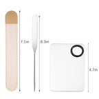 Korean Picasso Makeup Spatula Palette Set for Liquid Foundation, Stainless Steel Mixing Scraper Artist Nail Art Stirring Makeup Tool