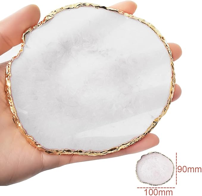 Resin Nail Art Palette, Nail Painting Mixed Color Palette, Gilded Edge Nail Gel Color Makeup Display Board Pallet (White)