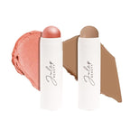 Skip The Brush Contour Duo - Cream to Powder Multi-Purpose Makeup Sticks - Pigmented, Buildable Color- Rose Gold + Cool Taupe