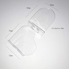 2pcs Heart-shaped Clear Acrylic Nail Art Display Cosmetic
