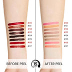 4 Pcs Matte Liquid Lip Stain Peel Off Lip Liner, Long Lasting Lip Tattoo, Waterproof & Transfer-Proof Lip Liner Peel Off Lip Gloss for All Skin Types.#00+#02+#03+#06
