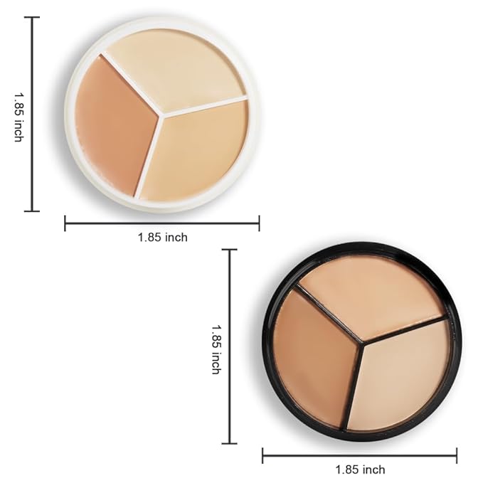 Pro 2pcs Tri-color Face Concealer Contour Palette.Demi Beige
