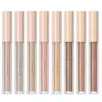 Liquid Eyeshadow Set Matte Brown Toned Eye Shadow Nude Eyeshadow Base Long Lasting(8 Color)#A