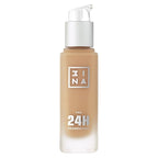 3INA The 24H Foundation 645-24H Long-Wearing Formula - Medium To High Buildable Coverage - Smooth Matte Finish - Expanded Shade Selection - Waterproof, Cruelty Free, Vegan Makeup - 1.01 Oz