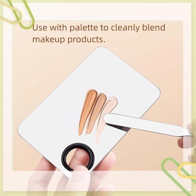 Stainless steel make-up spatula and tray set Make-up