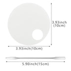 3 Pack Nail Art Palette with 3 Pcs Spatula Makeup Tray Foundation Mixing Palette Professional Cosmetic Stiring Tools for Women and Girls Liquid Foundation Lipstick Concealer