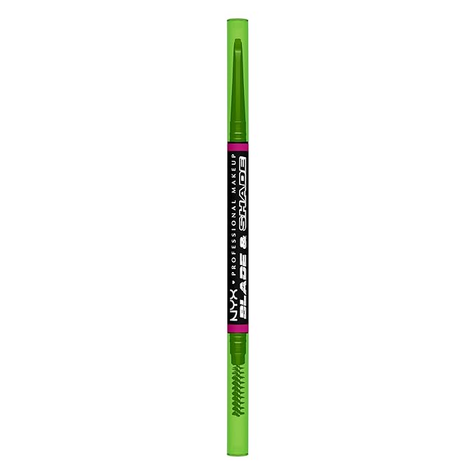 NYX PROFESSIONAL MAKEUP Blade & Shade Brow Pencil, Nano Mechanical Eyebrow Pencil, Up to 16HR Make Up Wear - Black