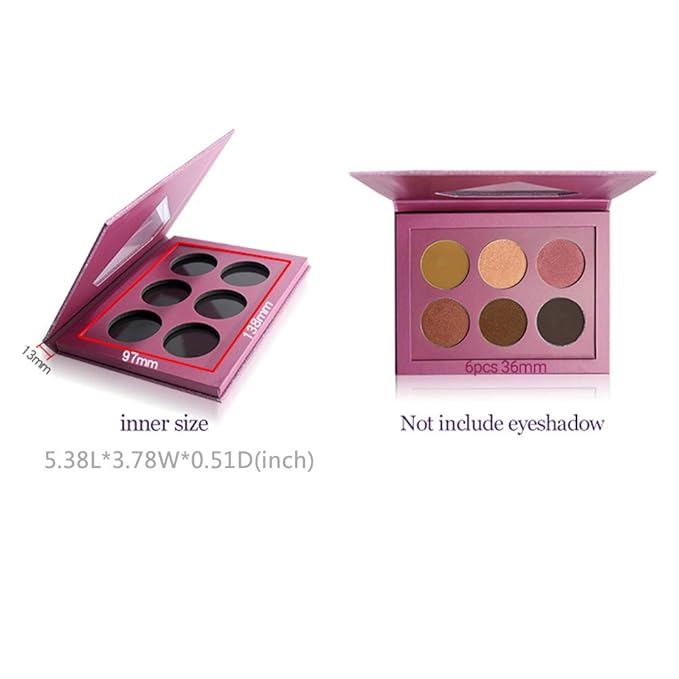 Medium-Sized Magnetic Makeup Palette with Diamond-Shaped Transparent Window