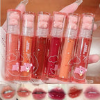 6 Colors Bear Lip Gloss Set, Lip Glaze Jelly Lipstick Liquid Lipstick Cute Bear Lipgloss Plumping Lip Tint Moisturizing Waterproof Long Lasting Cheek Cosmetic Beauty Makeup