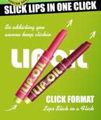 3 Colors Fat Lip Oil, Click Slick Moisturizing and Long-lasting Lip Balm, Non-stick and High Pigment Lip Glow Oil, Lightweight Lip Plumper with Coconut Oil Makeup (Set A)