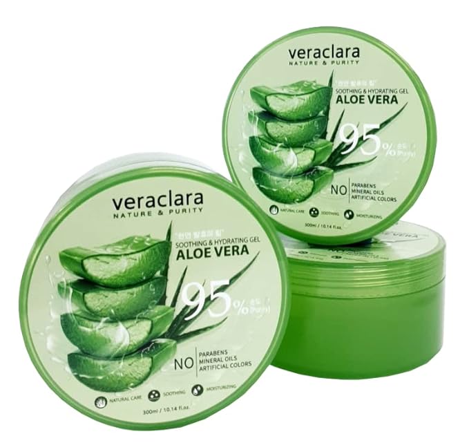 Veraclara]New Soothing Moisture Aloe Vera Gel 95 Percent(Purity) Korean Cosmetics (1)