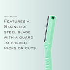 Face N Brow - 3 Beauty Groomers for Hair Removal, Ideal for Shaving, Exfoliating, Dermaplaning and Brow Shaping, Japanese Steel Gently Removes Facial Hair