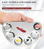 AKOAK Stainless Steel Beauty Palette, with Spatula Tool,