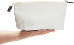 Juvale 6 Pack Canvas Makeup Bags with Zipper - 11.75 x 5.5 In White Cotton Canvas Makeup Bag Set for Toiletries and DIY Crafts