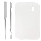 Stainless Steel Foundation Spatula with Makeup Mixing Palette,