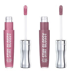 Rimmel Stay Glossy Lip Gloss Bundle - 030 Cake for Breakfast & 200 Tainted Love, .18oz Each