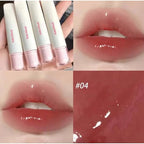 Hydrating Jelly Lip Gloss, Long-Lasting Waterproof Non-Stick Cup Lip Glaze Set, Moisturizing Tinted Lip Balm, Mirror-Like Liquid Lipsticks for Brightening and Plumping, K-Beauty (Color 4, One Size)
