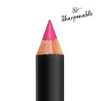 NYX PROFESSIONAL MAKEUP Suede Matte Lip Liner, Vegan Formula - Pink Lust (Hot Pink)