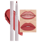 evpct Silky Lip Liner Pencil Retractable, Red Brown Smooth Lip Liner Creamy Velvet Lipliner Long-Lasting for Korean Makeup Contouring Matte Lip High Pigmented Rich Colors Crayon Lipstick Pen 03