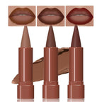 3Pcs Gradient Matte Lipstick Crayon Lip Liner pencil, Flawless Contour Gradual Ombre Effect lip Pencil, Lipstick for Women Long Lasting Waterproof Smudge Proof Lipstick Pencil 01#+05#+08#