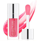 Charm Kiss Hydrating Lip Oil Plumping Lip Tint Moisturizing Gloss Lip Care Glass Transparent Toot Lip Oil Tinted, Fresh Texture, Long Lasting Nourishing Lip Glow