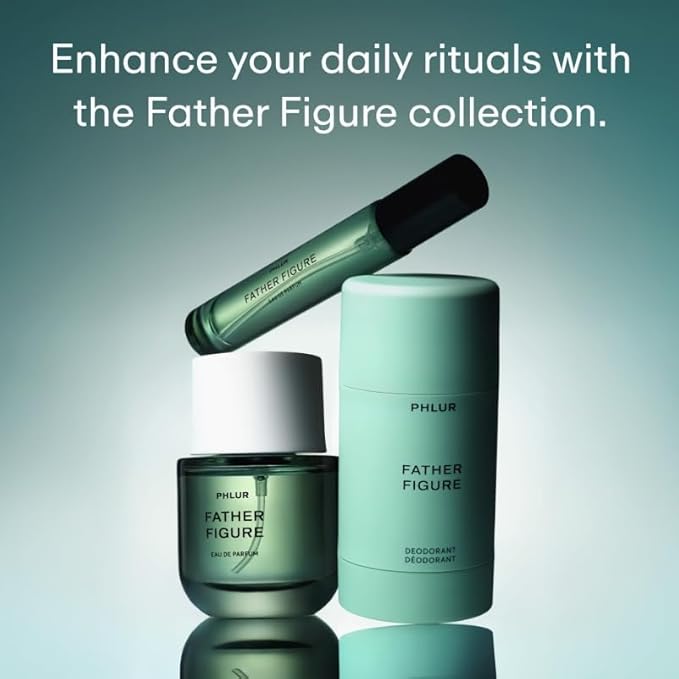 PHLUR Father Figure Eau de Parfum - Travel Size Perfume Fragrance - Green Fresh Fig Perfume with Iris, Jasmine, Patchouli, Sandalwood & Vanilla (9.5mL)