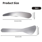 2Pcs Mini Metal Cosmetic Spatulas, Makeup Spatulas, Skincare Spatula, Cream Spatula, Beauty Accessories for Mixing and Sampling Plant Masks, Skin Care Creams, Eye Cream, Essences(Style 2)