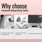 Erinde Handheld Makeup Mixing Palette, Acrylic Transparent Mixing