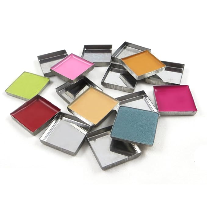 Silver Empty Square Metal Pans 60 Pack