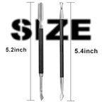 2PCS Metal Black Cuticle Pusher